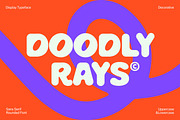 Doodly Rays, a Sans Serif Font by Studio Moara (Thumbnail 1 of 6)