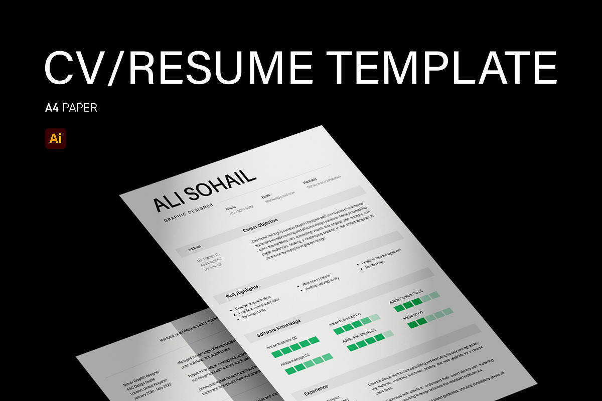 CV / Resume Template, a Resume Template by My design tools (Photo 1 of 3)