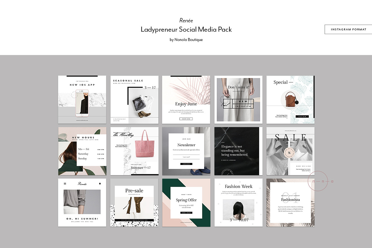 Social Media Kit Ladypreneur • Renée, a Social Media Template by Nonola (Photo 6 of 10)