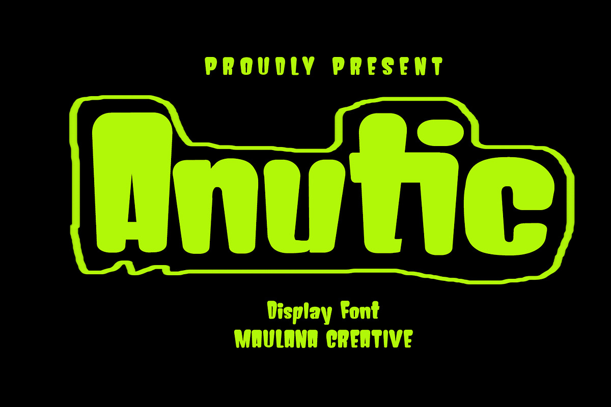 Anutic Display Game Font, a Sans Serif Font by Maulana Creative (Photo 1 of 7)
