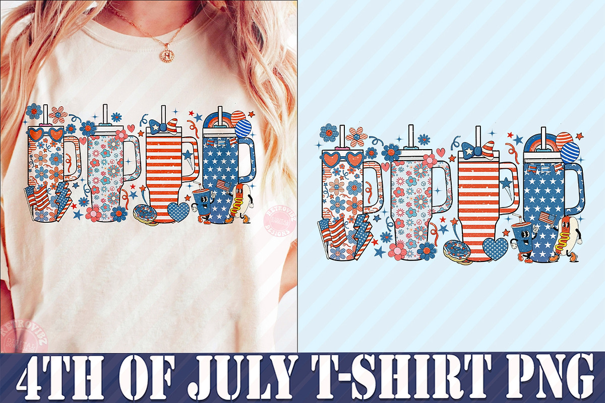 Retro 4th of July Sublimation Bundle, an Object Graphic by RETROVIBZDESIGNS (Photo 7 of 11)