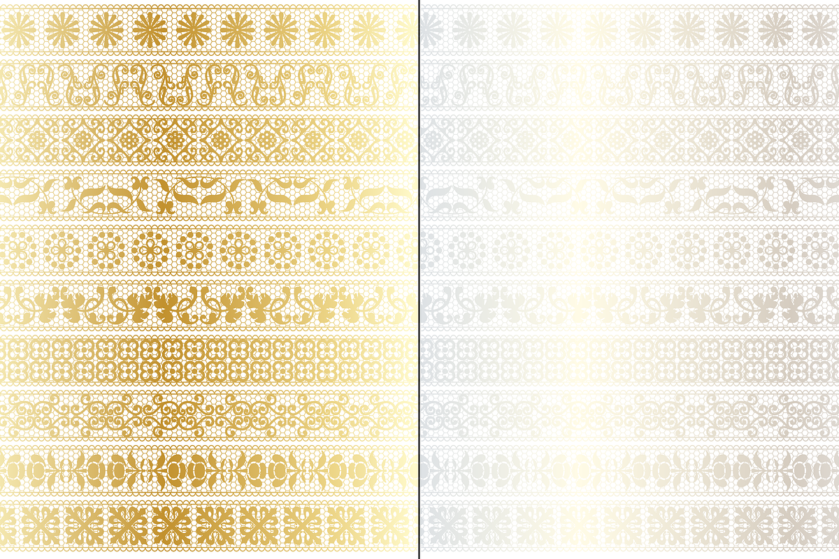 Silver & Gold Lace Border Patterns preview 2