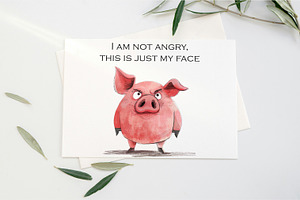 Quirky Pig Clipart