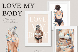 LOVE MY BODY. Body Positive art