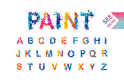 Set of splash letters. Vector, an Object Graphic by Crazy nook (Thumbnail 1 of 3)