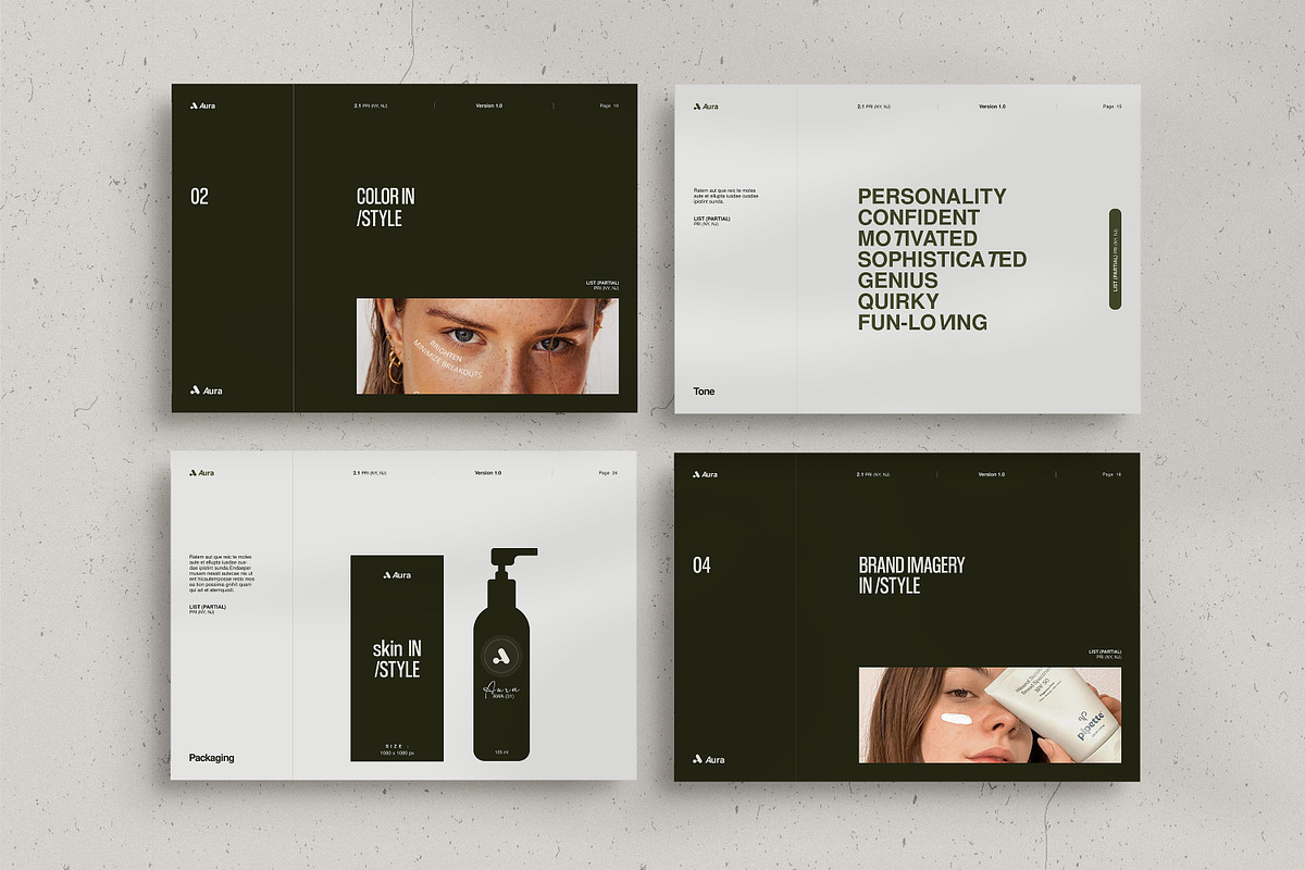 Aura / Brand Guidelines, a Brochure Template by Studio Elevate (Photo 10 of 11)
