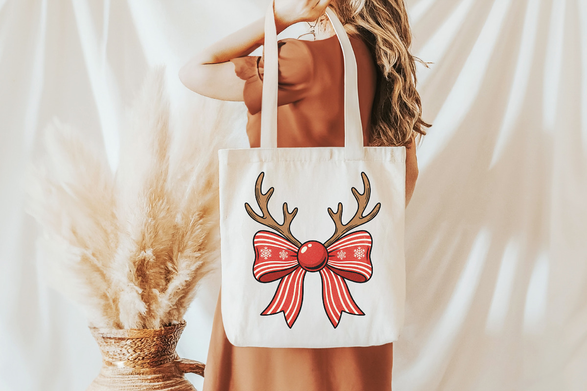 Christmas Reindeer Bow Png,Coquette, an Illustration by Libby Wishes (Photo 2 of 6)
