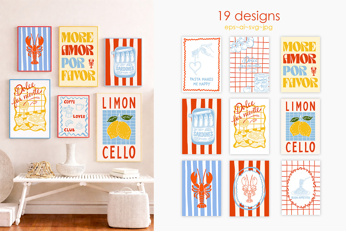 Mediterranean Summer Doodles Pack, a Decorative Illustration by SunnJaneArt (Photo 6 of 13)
