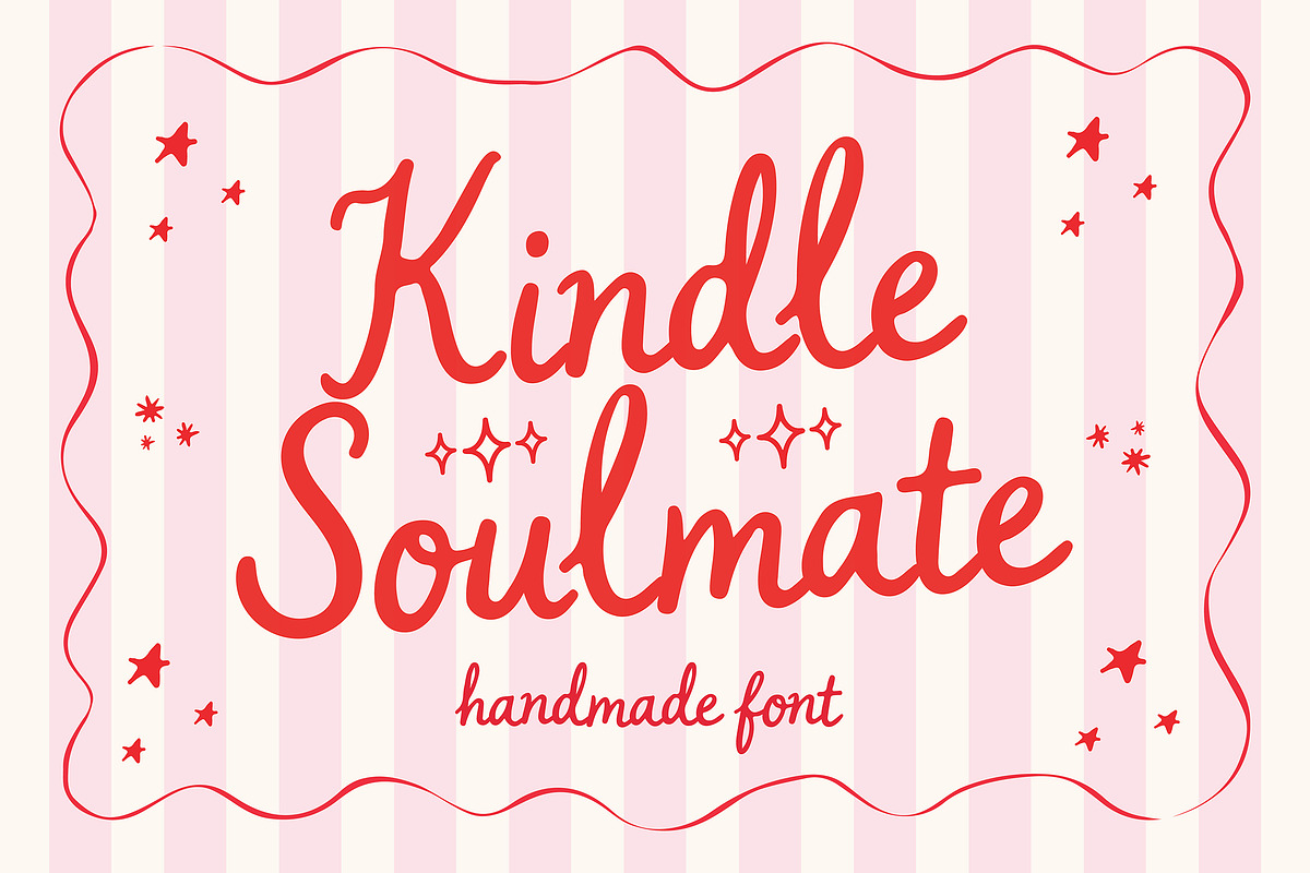 Kindle Soulmate Handmade Script Font, a Script Font by Morand Union (Photo 1 of 5)