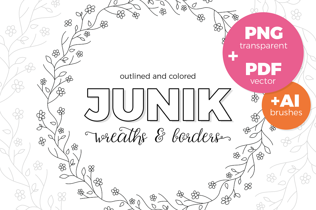 Junik Wreaths & Borders, a Work Illustration by Junik Studio (Photo 1 of 4)
