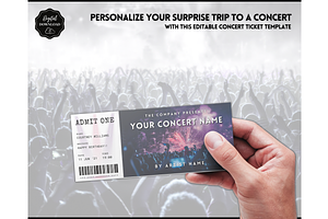 Editable Concert Ticket Template