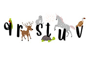 Animal alphabet poster, an Animal Illustration by land art (Thumbnail 8 of 9)
