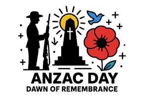 Commemoration of ANZAC Day with, an Illustration by ZinetroN