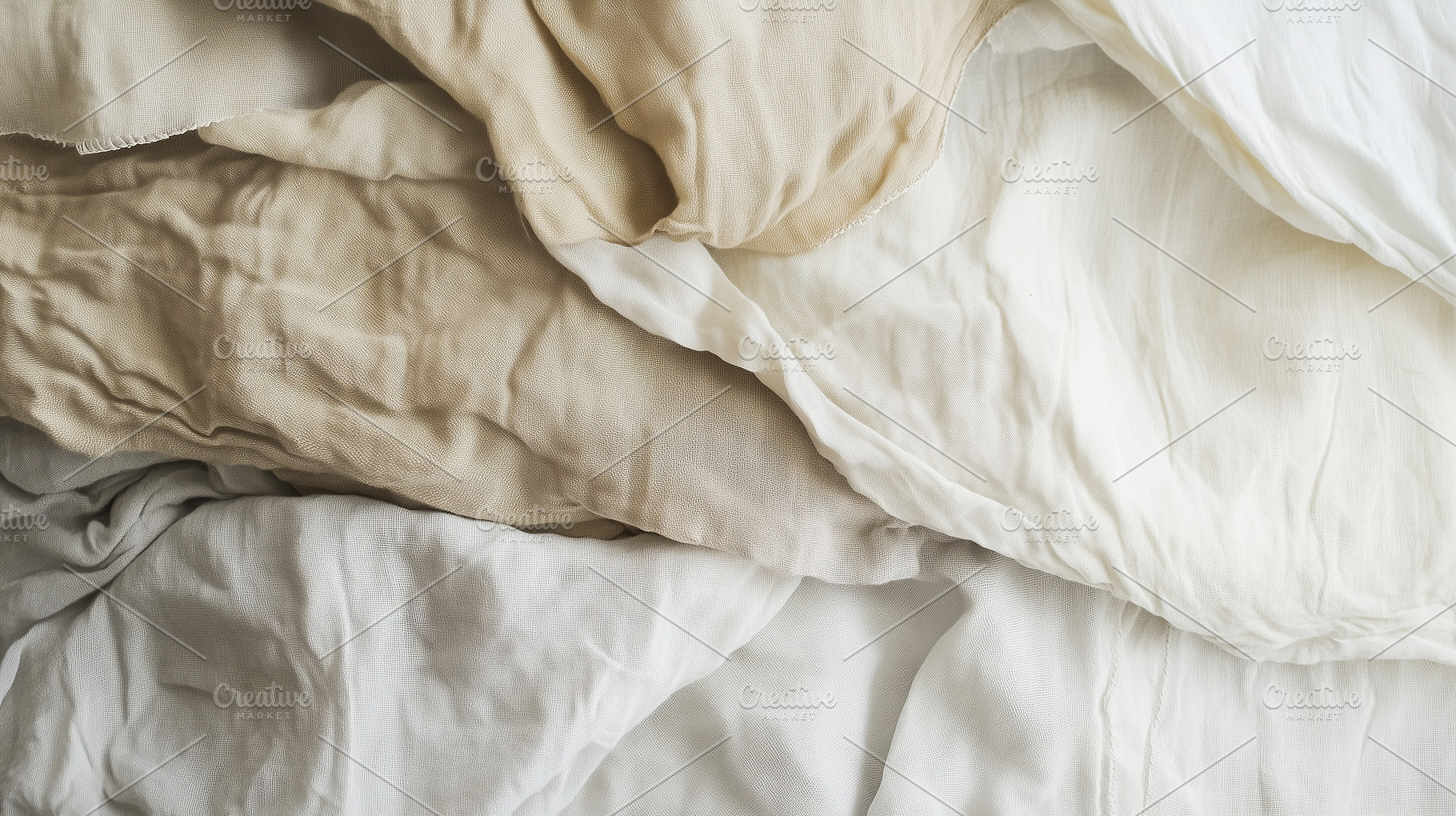 Soft, crumpled cotton linen fabrics, a Beauty & Fashion Photo by MistyDay
