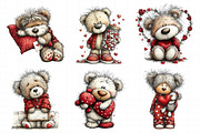 Valentine Teddy Bear Clipart, an Illustration by Daily.Designs (Thumbnail 5 of 8)