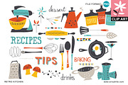 Retro Kitchen: Clip Art (PNG), an Illustration by Erica Hite (Thumbnail 1 of 2)