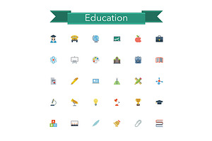 Education Flat Icons