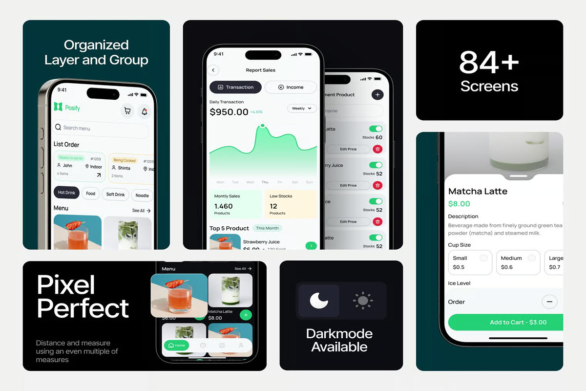 Posify - Mobile Point of Sale UI KIT, an UI Kit Template by Lumina_ui_ux202 (Photo 2 of 7)