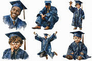 Graduation Boy Clipart, an Illustration by Libby Wishes (Thumbnail 6 of 7)
