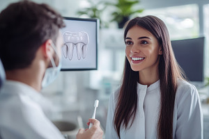Dental Consultation: Dentist explain, a Health & Medical Photo by Pixeness Studio