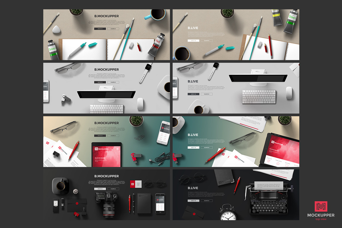 Hero Images scenes top view Mockups, an iPhone Mockup by Sentavio (Photo 2 of 2)