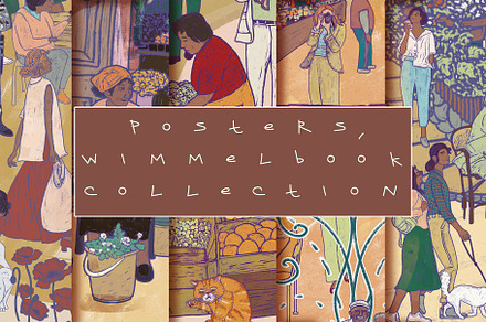 Wimmelbook city posters