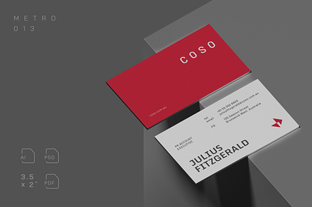 Metro Business Card 013, a Business Card Template by baqoos