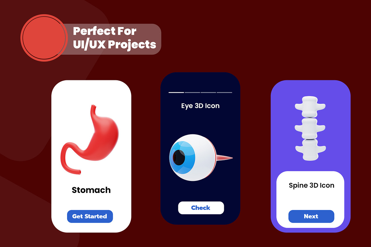 Human Organ Icon Pack, an Object 3D Model by novia99design (Photo 6 of 8)
