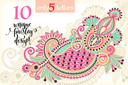 10 PAISLEY DESIGN, a Pattern Graphic by karakotsya (Thumbnail 1 of 11)