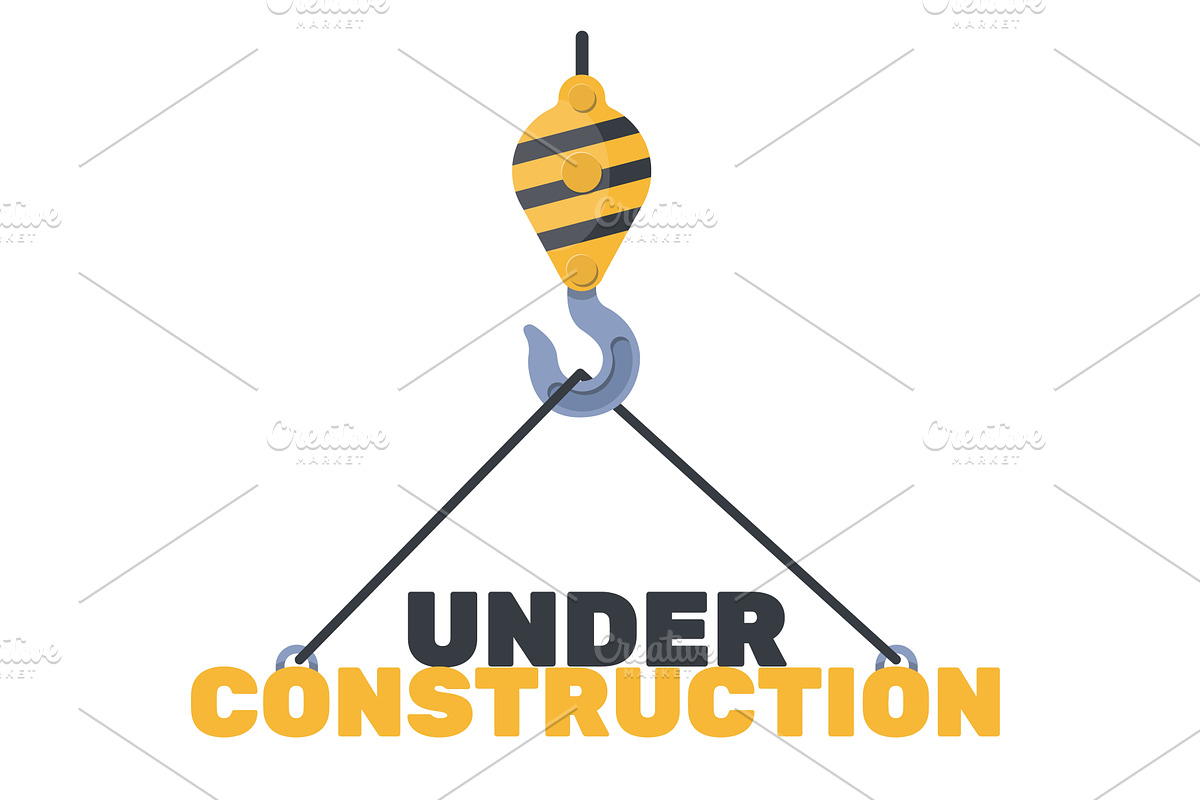 Hoisting crane hook with inscription, an Illustration by Vectorbuum
