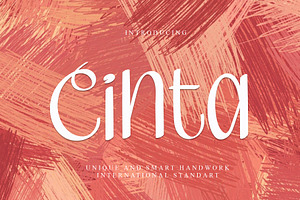 Cinta, a Sans Serif Font by Gia Letter