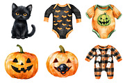 Cute Halloween Clipart, a Seasonal Illustration by CitraGraphics (Thumbnail 4 of 6)