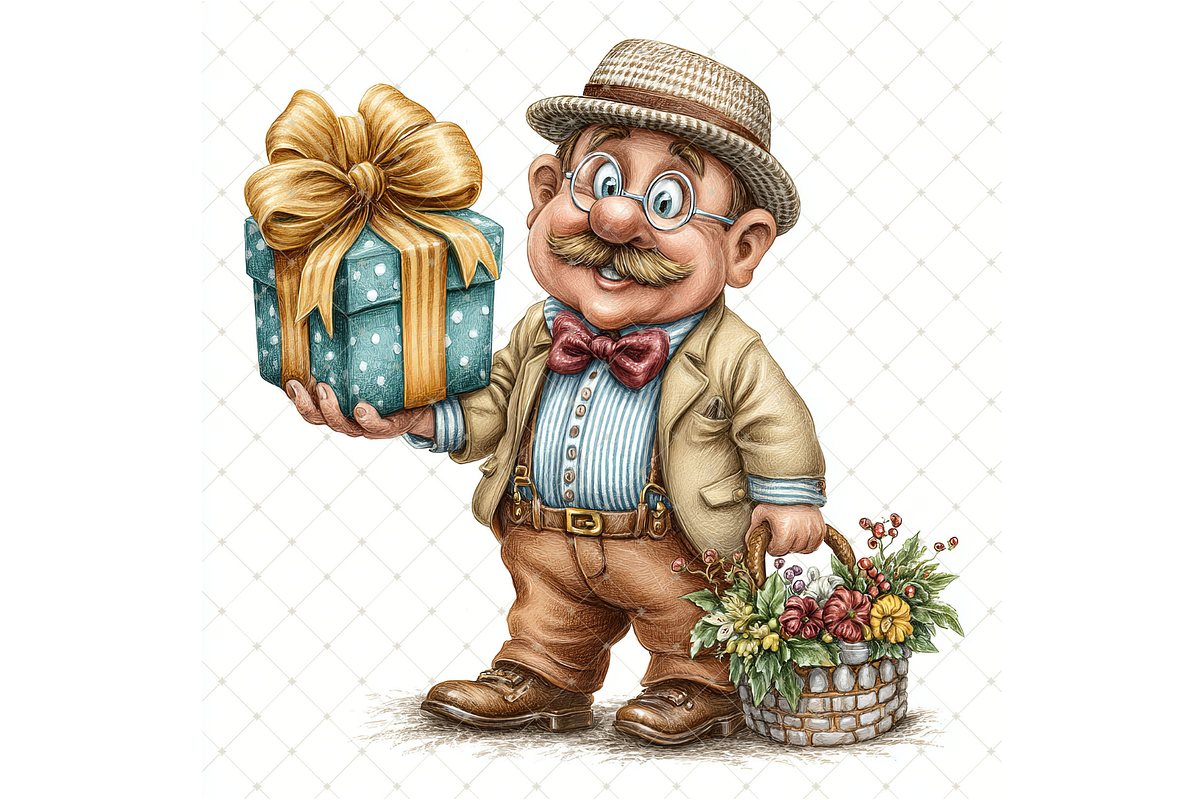 Man's Birthday Clipart JPG, a Person Illustration by Memories By Lea (Photo 11 of 20)