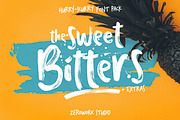 Sweet Bitters Fonts + EXTRAS!, a Script Font by Zerowork Studio (Thumbnail 1 of 10)