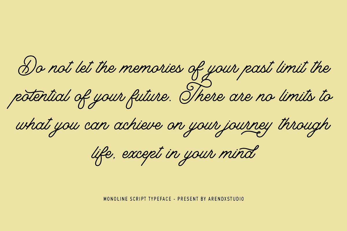 Jinglers - Monoline Script Font, a Script Font by Arendxstudio (Photo 6 of 11)