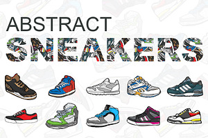 Abstract Sneaker Illustrations