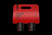 Coffee Cups Holder, Carrier mockup, a Cups & Container Mockup by easymock (Thumbnail 12 of 13)