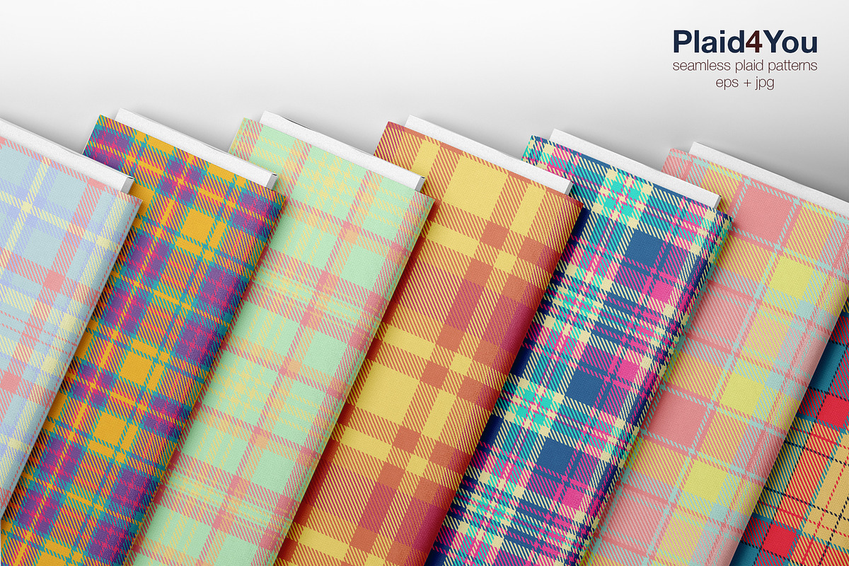 #225 Rainbow Colors Plaids, a Pattern Graphic by Plaid4You (Photo 3 of 5)