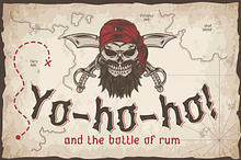 Yo-ho-ho. Vintage layered font