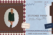 Stitched Paper Vellum Collage Kit, an Object Graphic by Anzhelika (Thumbnail 1 of 9)