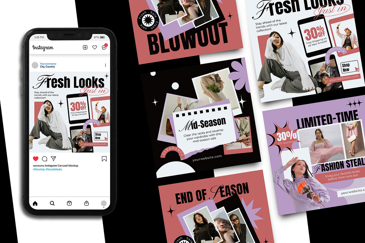 Fashion Collage Instagram Post, a Social Media Template by Artnivora.Std (Photo 2 of 2)