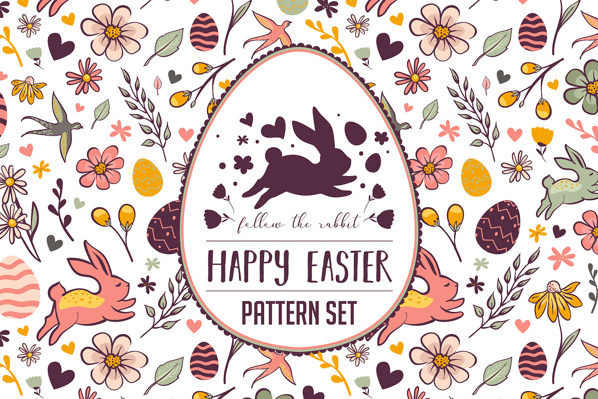 Happy Easter Pattern SET, a Pattern Graphic by VioSilent (Photo 1 of 4)