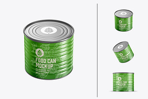 Metal Food Can Mockup