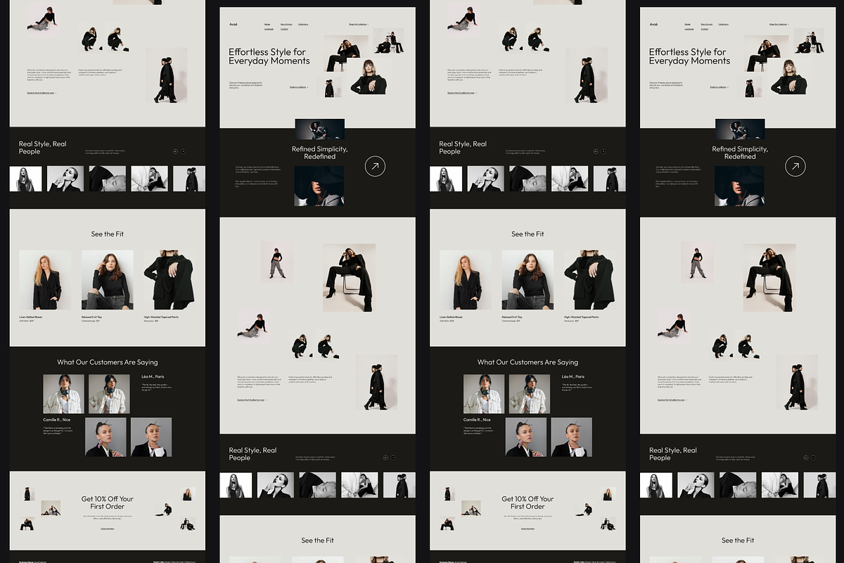 Figma Fashion Brand Landing Page preview 5