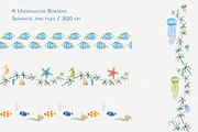 Floating Fish Watercolor Set, a Decorative Illustration by Aurella Art (Thumbnail 5 of 12)