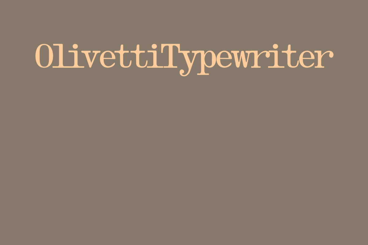 Olivetti Typewriter