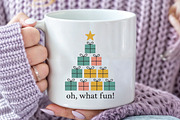 Christmas Gift Tree Oh What Fun PNG, an Illustration by CraftArtStudio (Thumbnail 3 of 4)