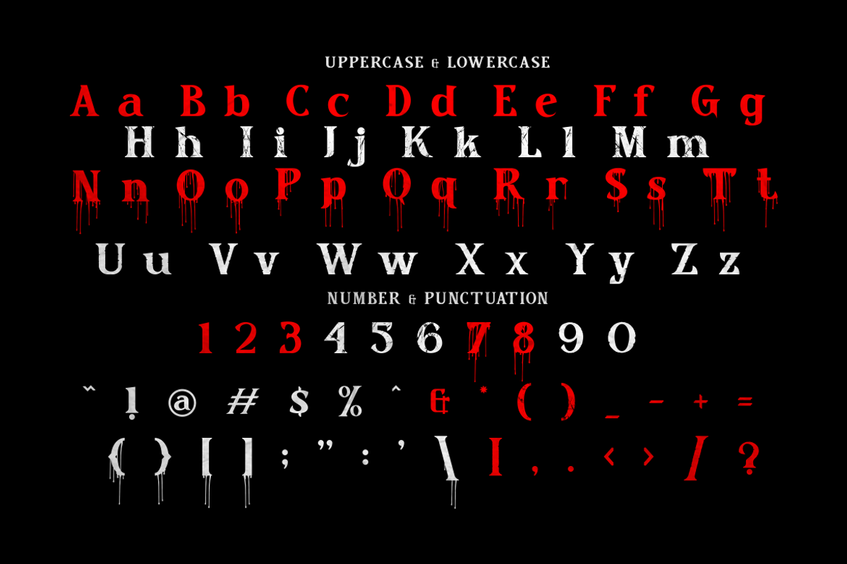 Crimson Horror Horror Font, a Font by PutraCetol Studio (Photo 7 of 11)