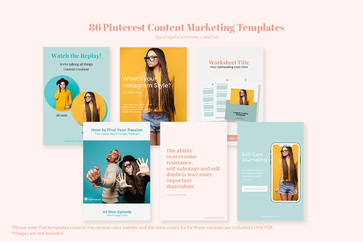 Pinterest Content Marketing Template, a Social Media Template by angela simone creative (Photo 20 of 22)