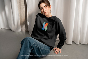 Woman Sweatshirt Mockup Bundle